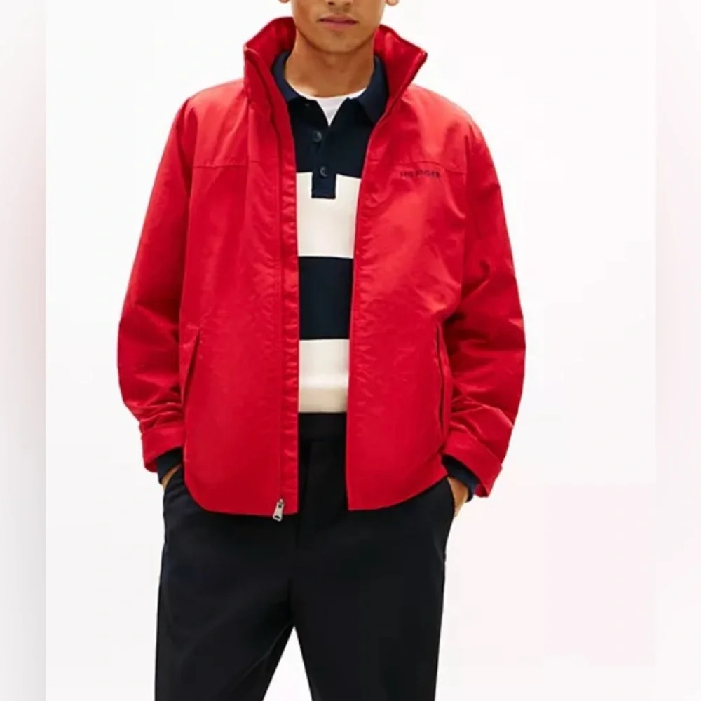 Tommy Hilfiger Water-Resistant Hooded Regatta Red‎ Jacket Men’s Size XL